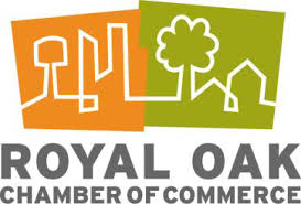 The logo of the Royal Oak Chamber of Commerce.