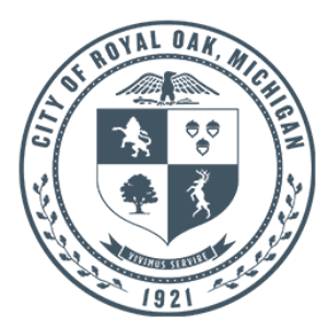 Modern graphic of the seal of the City of Royal Oak.