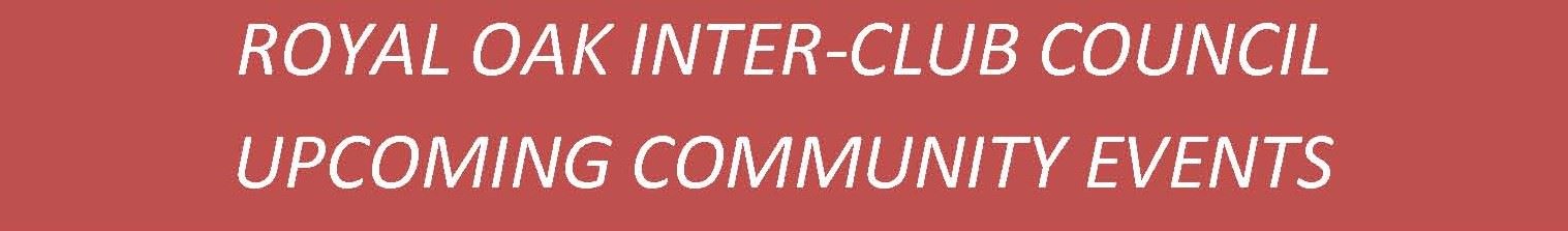 Text that announces Upcoming Events.