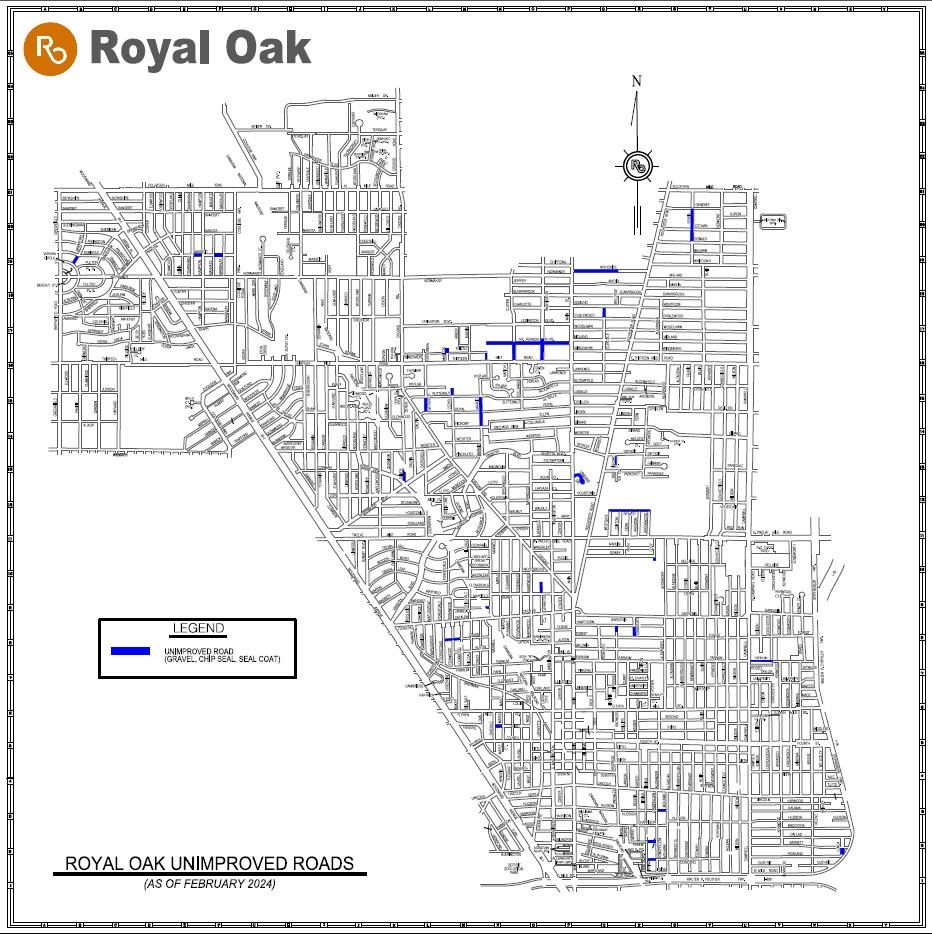 Thumbnail - Map of Unimproved Streets Feb 2024