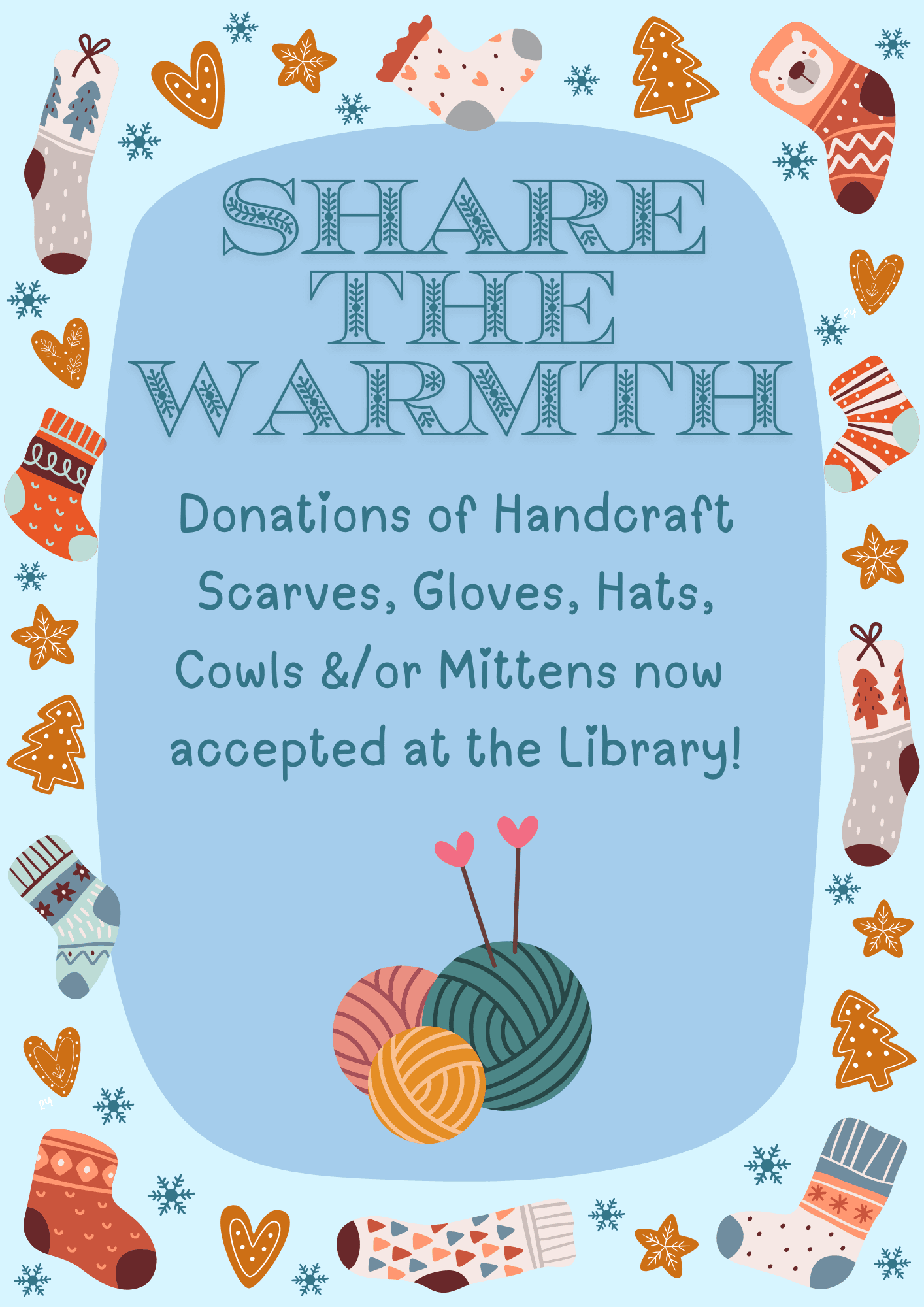 Colorful Illustrative Cute Socks Blank A4 Page Border