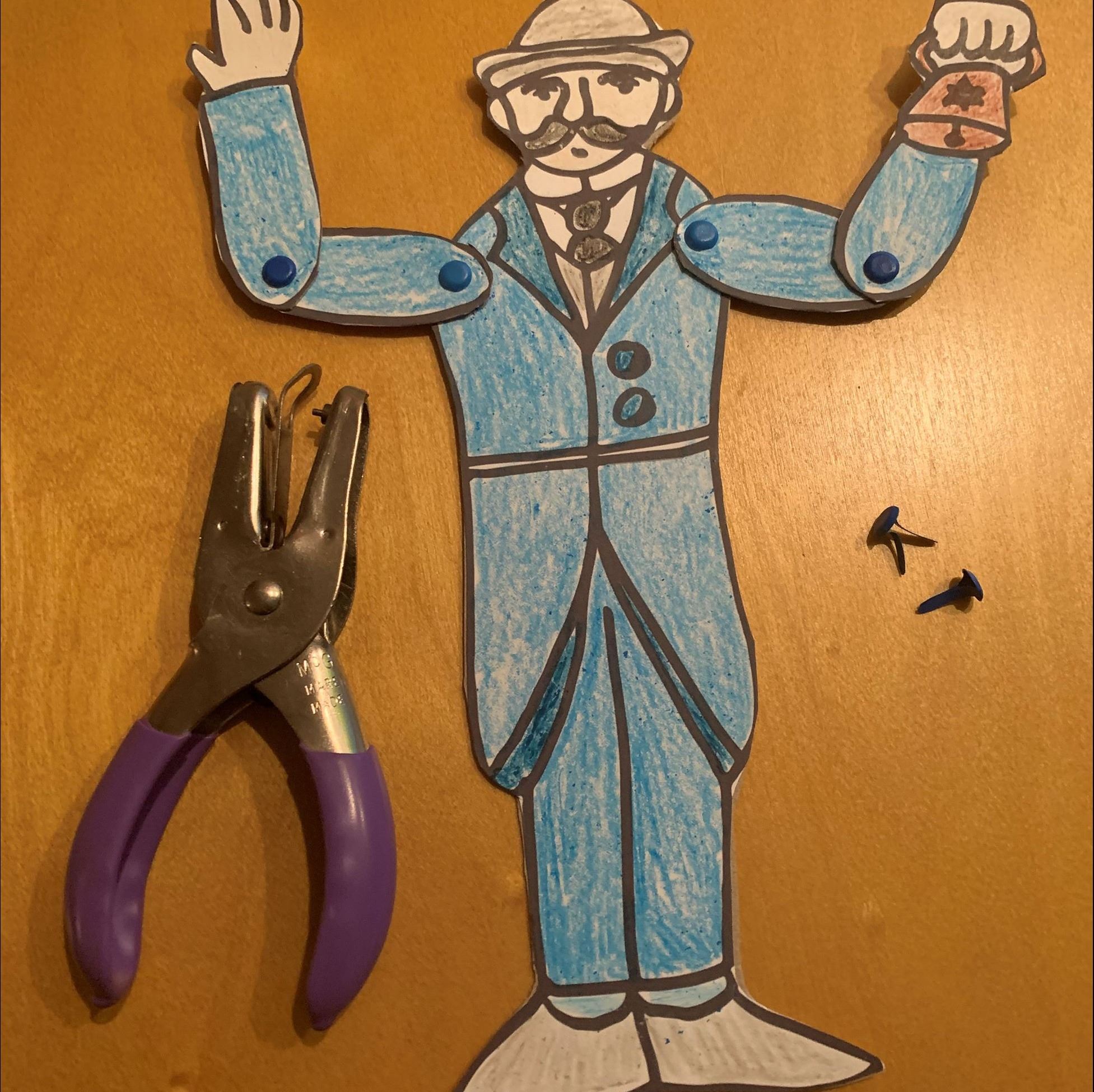 Join with paper fasteners